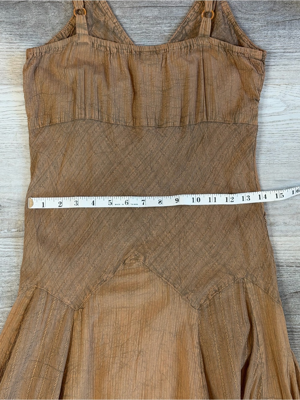 Scully Women’s Long Spaghetti Strap 100% Cotton Dress Copper Brown Size S - Picture 13 of 14